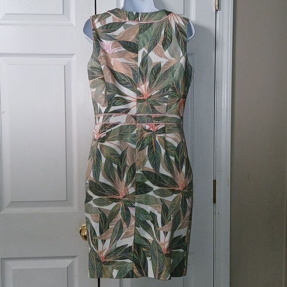 Brooks Brothers Palm  tropical print sleeveless dress Sz 8 NWOT - Picture 5 of 8